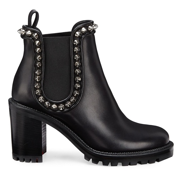 Christian Louboutin Shoes - Christian Louboutin Capahutta Spiked Leather Chelsea Boots
